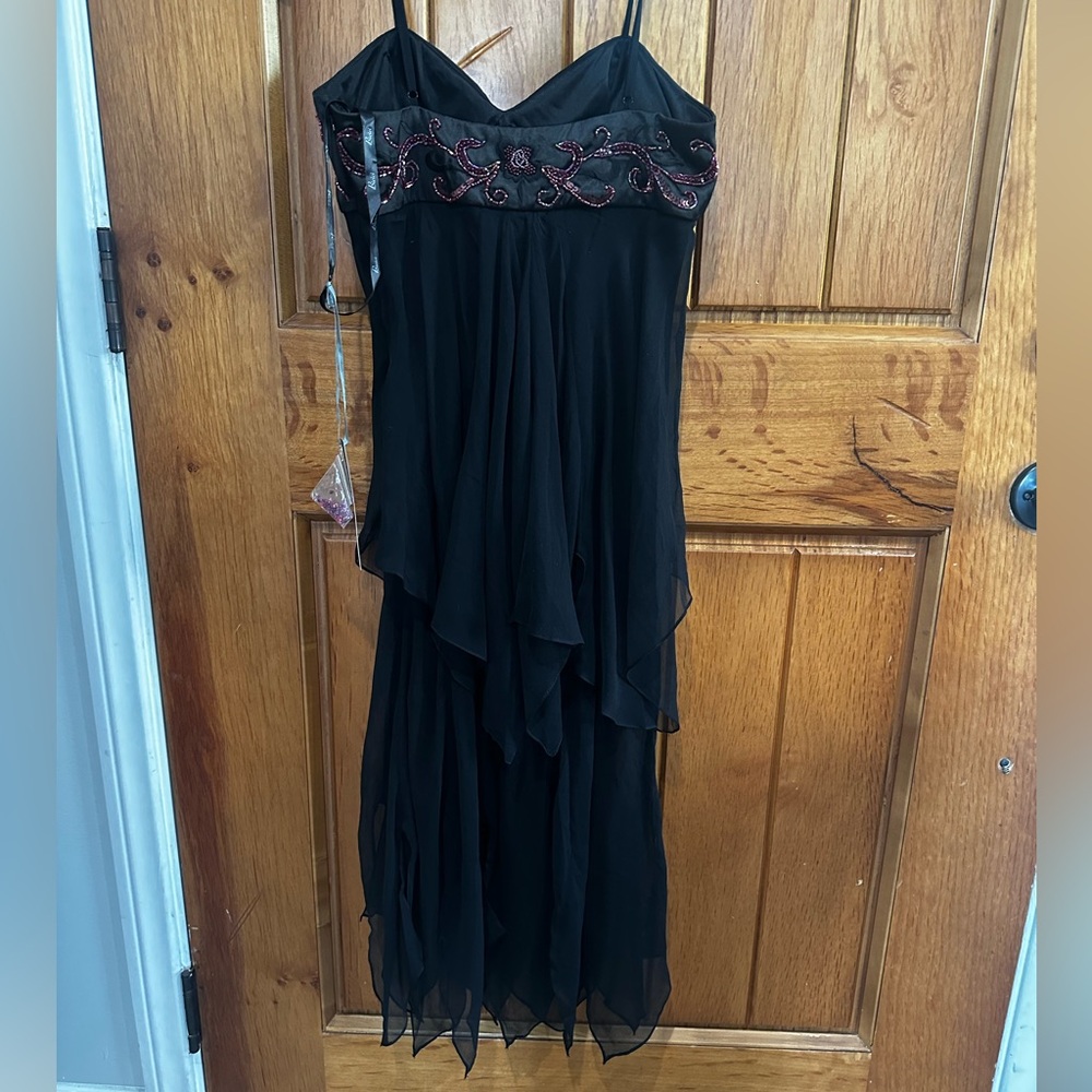 NWT 90’s Beaded Fairycore Whimsy Chiffon Dress - Picture 9 of 13